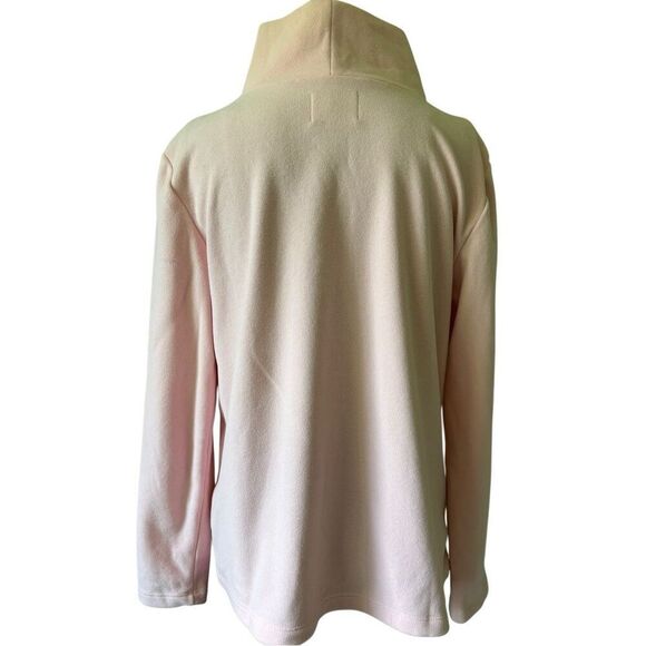 Dudley Stephens Fleece Light Pink Funnel Neck Top Pullover size L - Picture 3 of 10